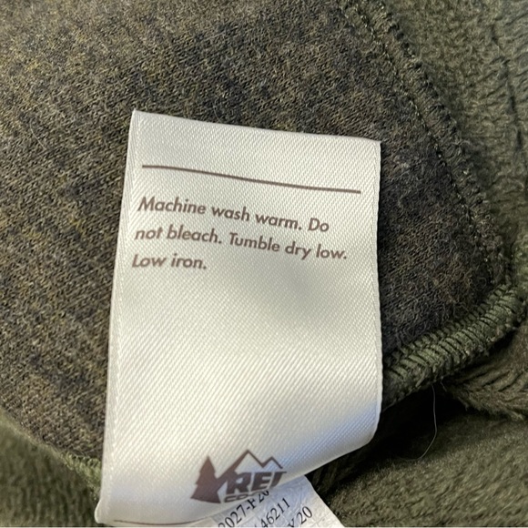 REI Cooperative Womens Nook Quilted Pullover Sweatshirt Dark Green Lg Sl… - Picture 5 of 12